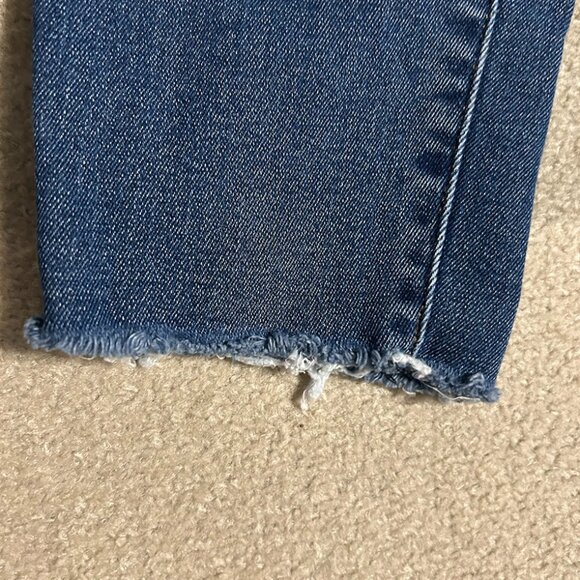 Everlane Exposed BUTTON FLY Raw Hem Skinny Ankle Jeans Women's Size 27 - Picture 5 of 10